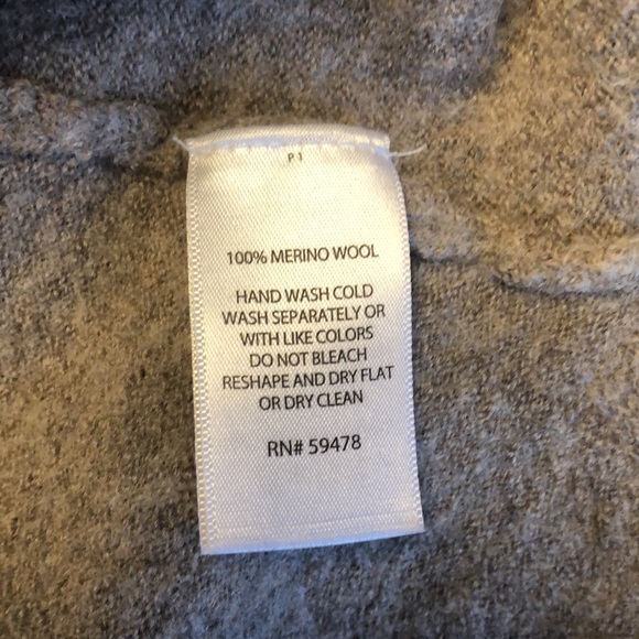 Adrienne Vittadini Cowl Neck Merino Wool Brown Sweater - Picture 8 of 8